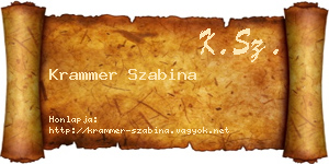 Krammer Szabina névjegykártya
