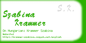 szabina krammer business card
